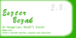 eszter bezak business card